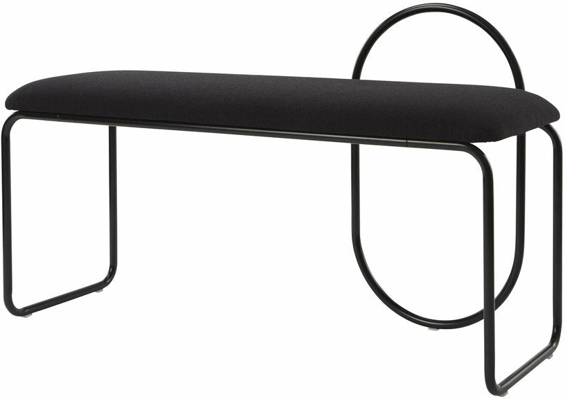Banc en bouclé gris anthracite 110 x 39 cm Angui - AYTM - The Cool Republic