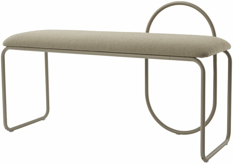 Banc en bouclé taupe 110 x 39 cm Angui - AYTM - The Cool Republic