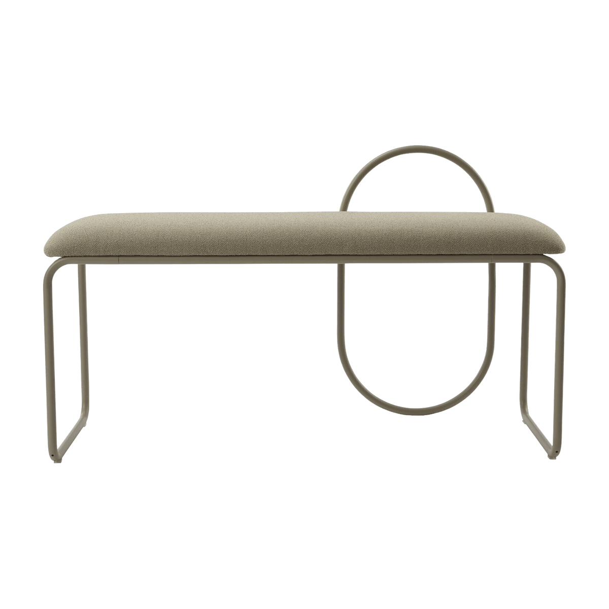 Banc en bouclé taupe 110 x 39 cm Angui - AYTM - The Cool Republic