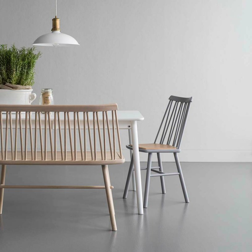 Banc en bouleau blanc ZigZag - Hans K - The Cool Republic