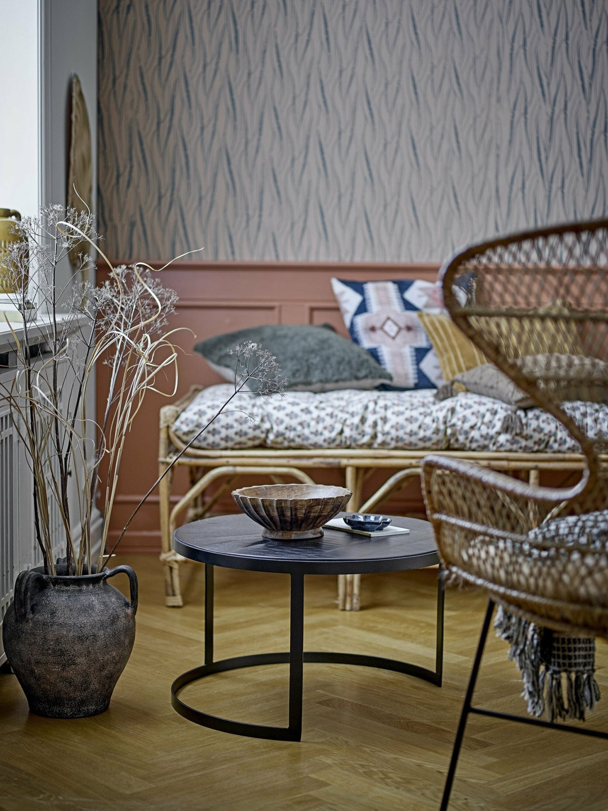 Banc en cannage Pammi - Bloomingville - The Cool Republic