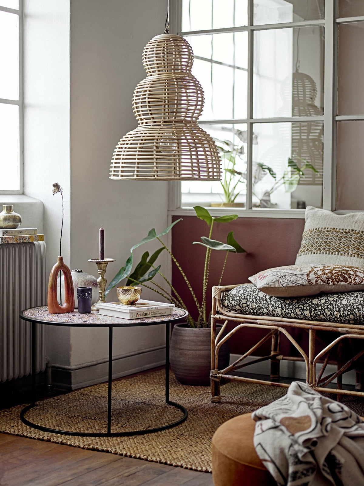 Banc en cannage Pammi - Bloomingville - The Cool Republic