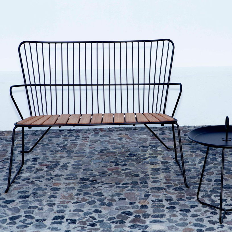Banc en métal noir PAON - Houe - The Cool Republic
