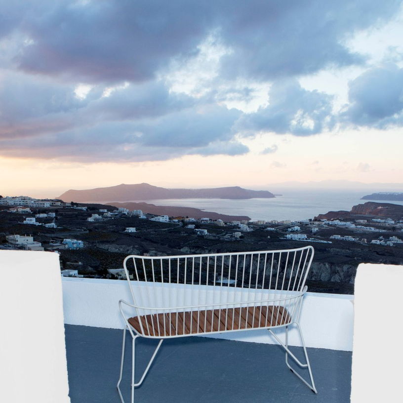 Banc en métal rouge Paprika PAON - Houe - The Cool Republic