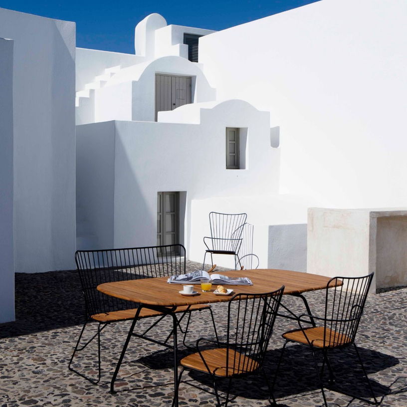 Banc en métal taupe PAON - Houe - The Cool Republic