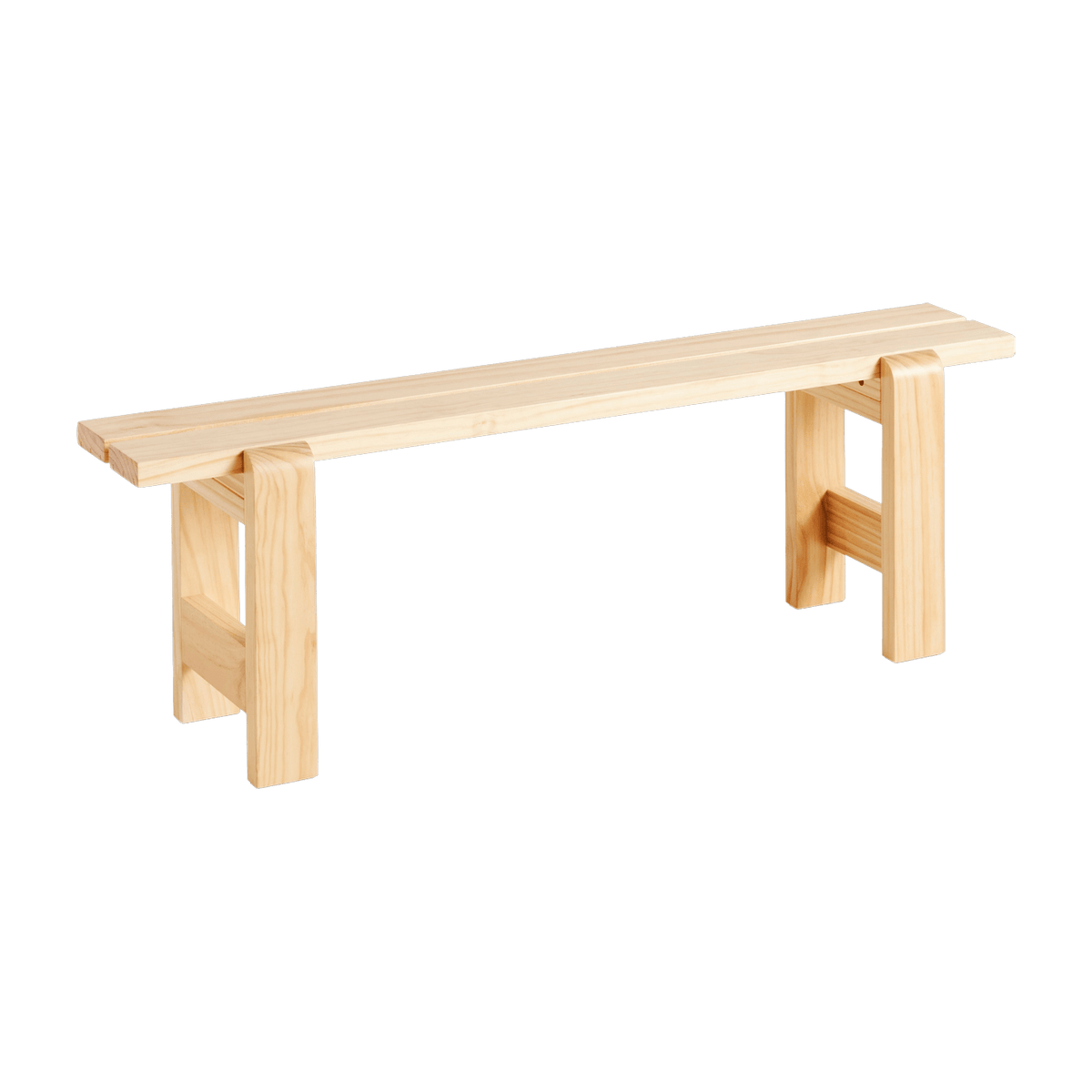 Banc en pin laqué 140 x 23 x 45 cm Weekday - Hay - The Cool Republic