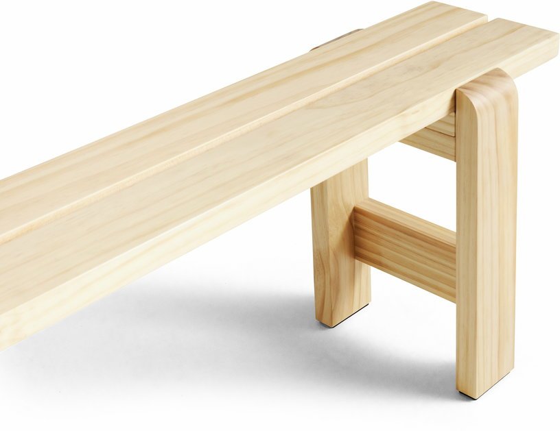 Banc en pin laqué 190 x 32 x 45 cm Weekday - Hay - The Cool Republic