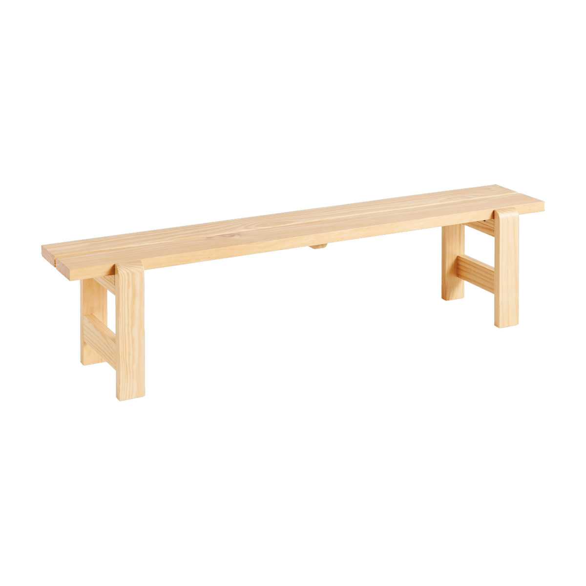 Banc en pin laqué 190 x 32 x 45 cm Weekday - Hay - The Cool Republic