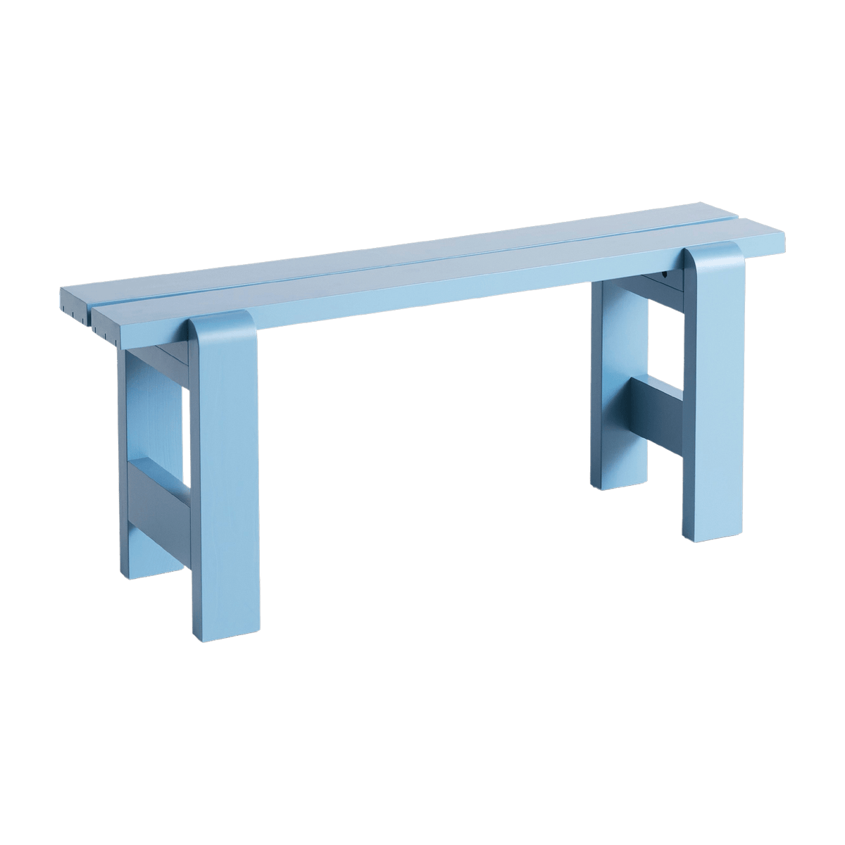 Banc en pin laqué bleu azure 111 x 23 x 45 cm Weekday - Hay - The Cool Republic