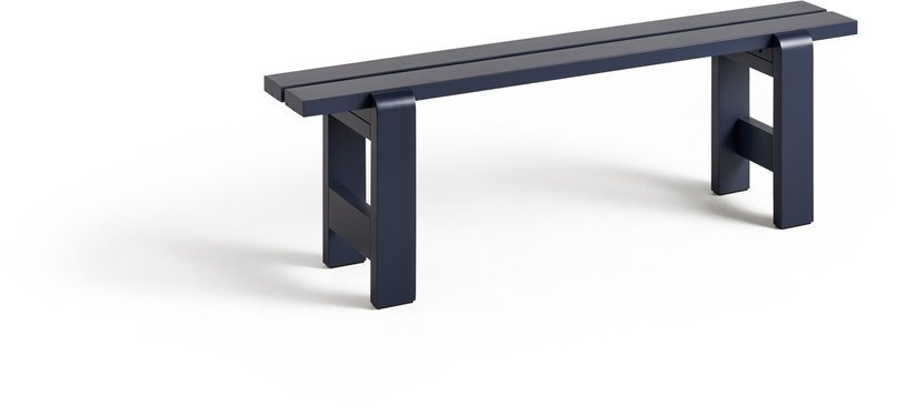 Banc en pin laqué bleu métal 111 x 23 x 45 cm Weekday - Hay - The Cool Republic