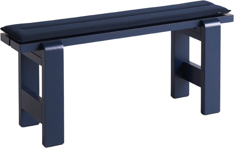 Banc en pin laqué bleu métal 111 x 23 x 45 cm Weekday - Hay - The Cool Republic