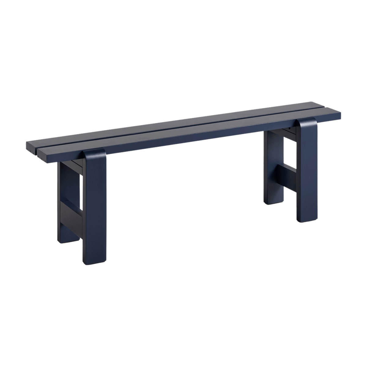 Banc en pin laqué bleu métal 140 x 23 x 45 cm Weekday - Hay - The Cool Republic