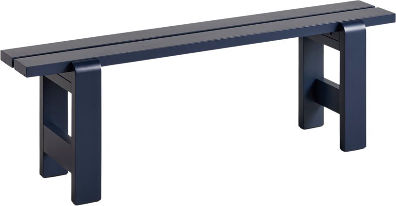 Banc en pin laqué bleu métal 140 x 23 x 45 cm Weekday - Hay - The Cool Republic