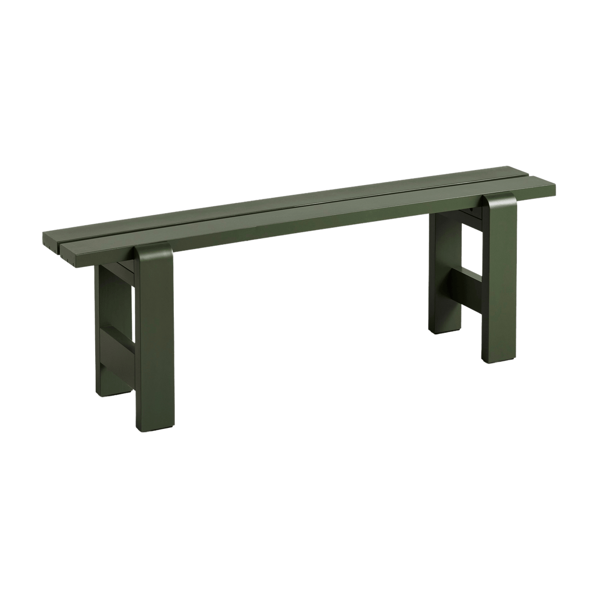 Banc en pin laqué olive 140 x 23 x 45 cm Weekday - Hay - The Cool Republic