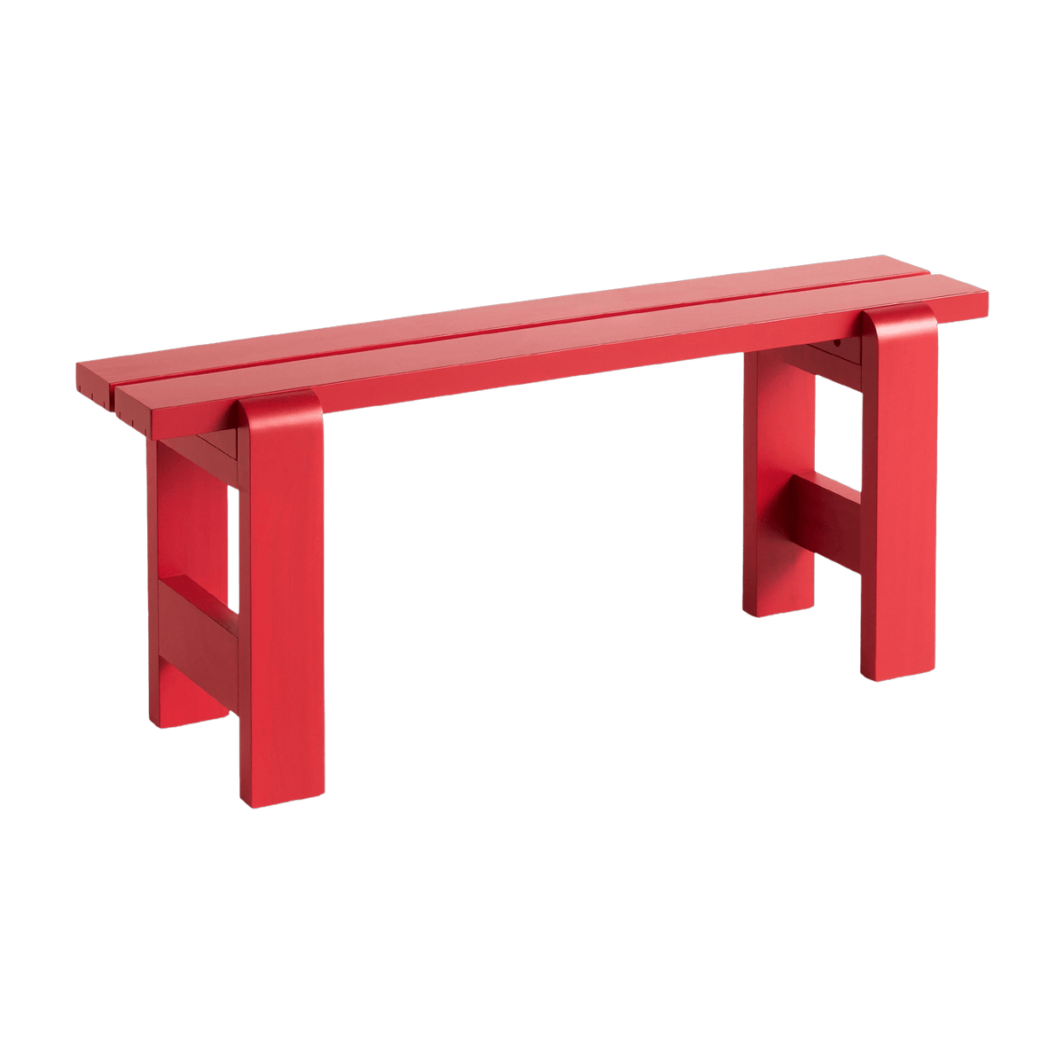 Banc en pin laqué rouge 111 x 23 x 45 cm Weekday - Hay - The Cool Republic