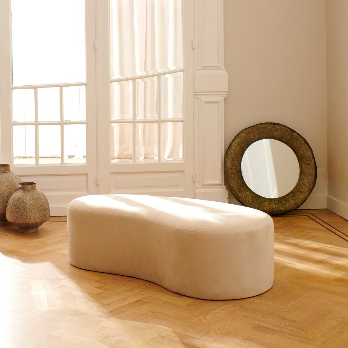 Banc en suédine gris Horta - Pomax - The Cool Republic