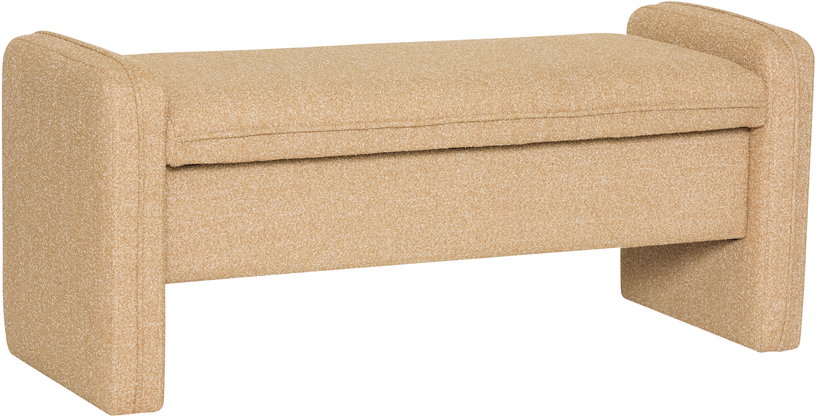Banc en tissu beige 100x38x42cm Well - Hübsch