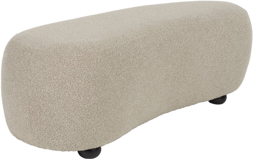 Banc en tissu beige 120x46x41cm Elio - The Cool Republic - The Cool Republic