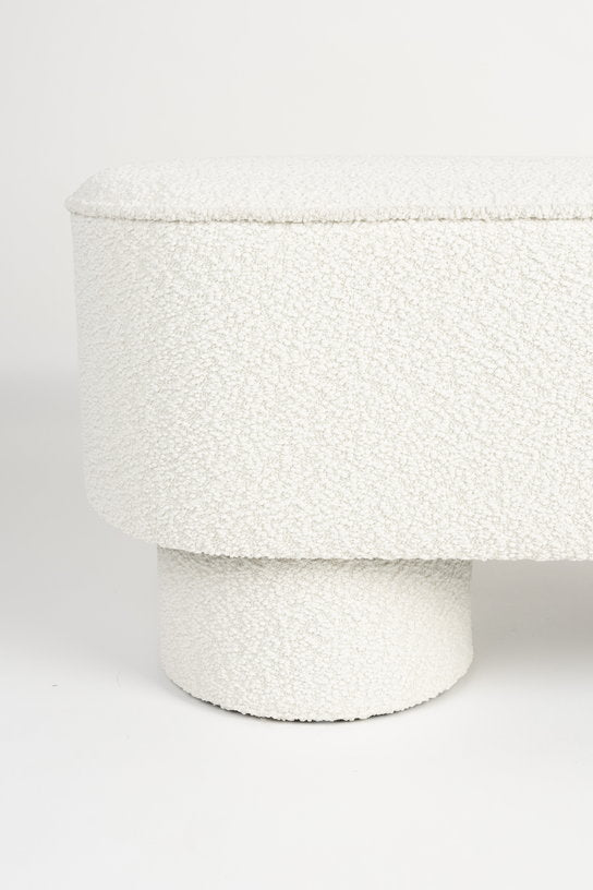 Banc en tissu blanc 93x35x44,5cm Lumo - The Cool Republic - The Cool Republic