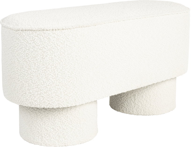 Banc en tissu blanc 93x35x44,5cm Lumo - The Cool Republic - The Cool Republic