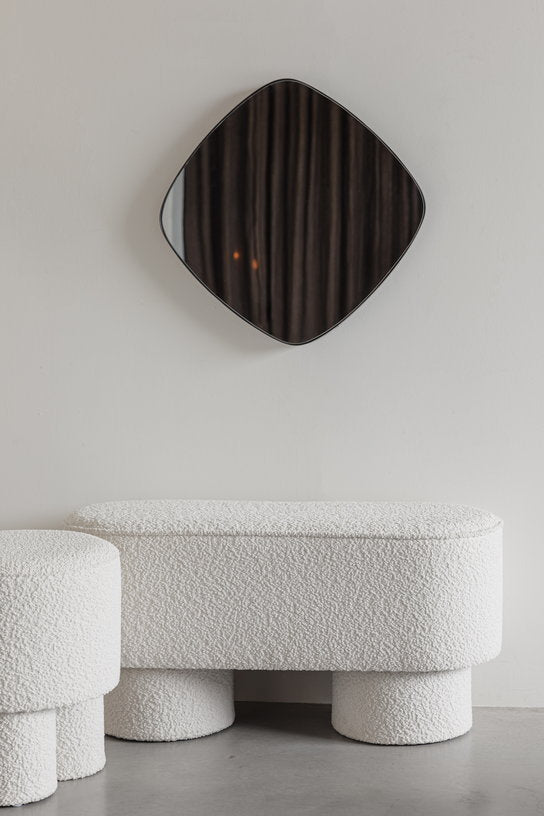 Banc en tissu blanc 93x35x44,5cm Lumo - The Cool Republic - The Cool Republic