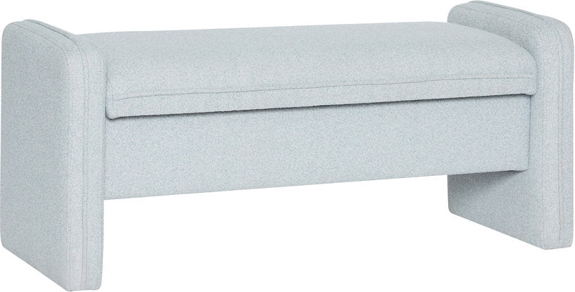 Banc en tissu bleu clair 100x38x42cm Well - Hübsch