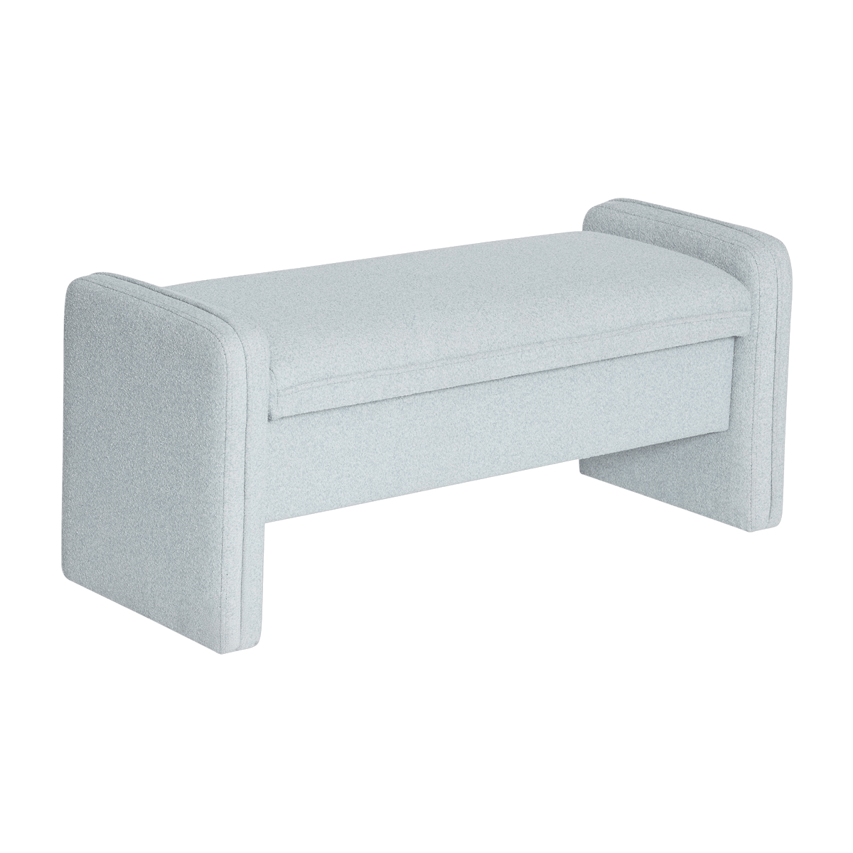 Banc en tissu bleu clair 100x38x42cm Well - Hübsch - The Cool Republic