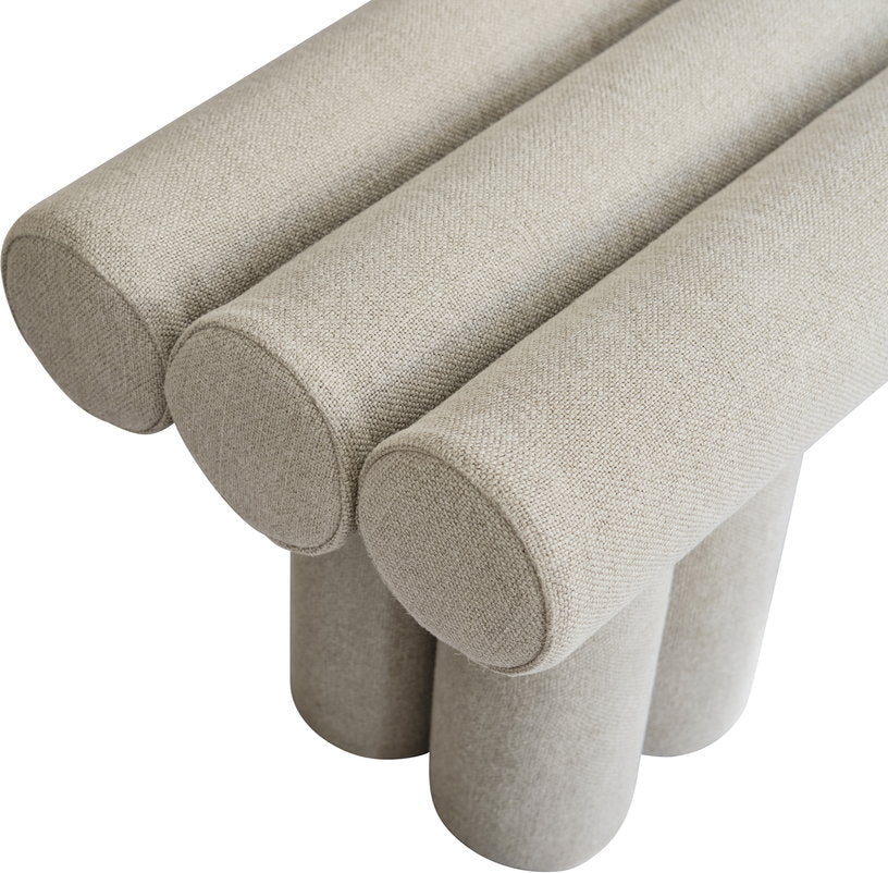Banc en tissu lin beige 120x39x48,5cm Hiro - 101 COPENHAGEN - The Cool Republic