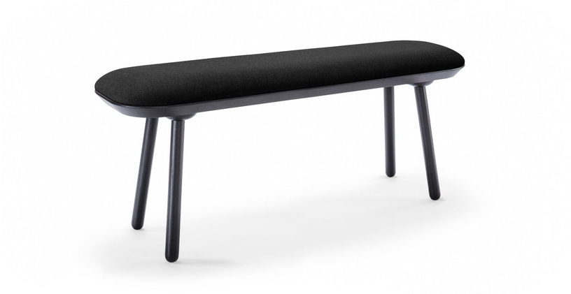 Banc en tissu noir L140 Naïve - Emko - The Cool Republic