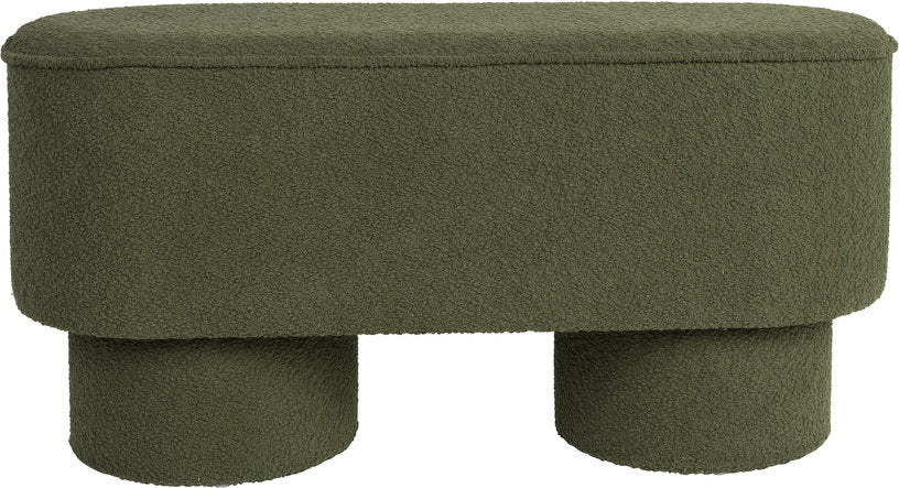Banc en tissu vert 93x35x44,5cm Lumo - The Cool Republic - The Cool Republic