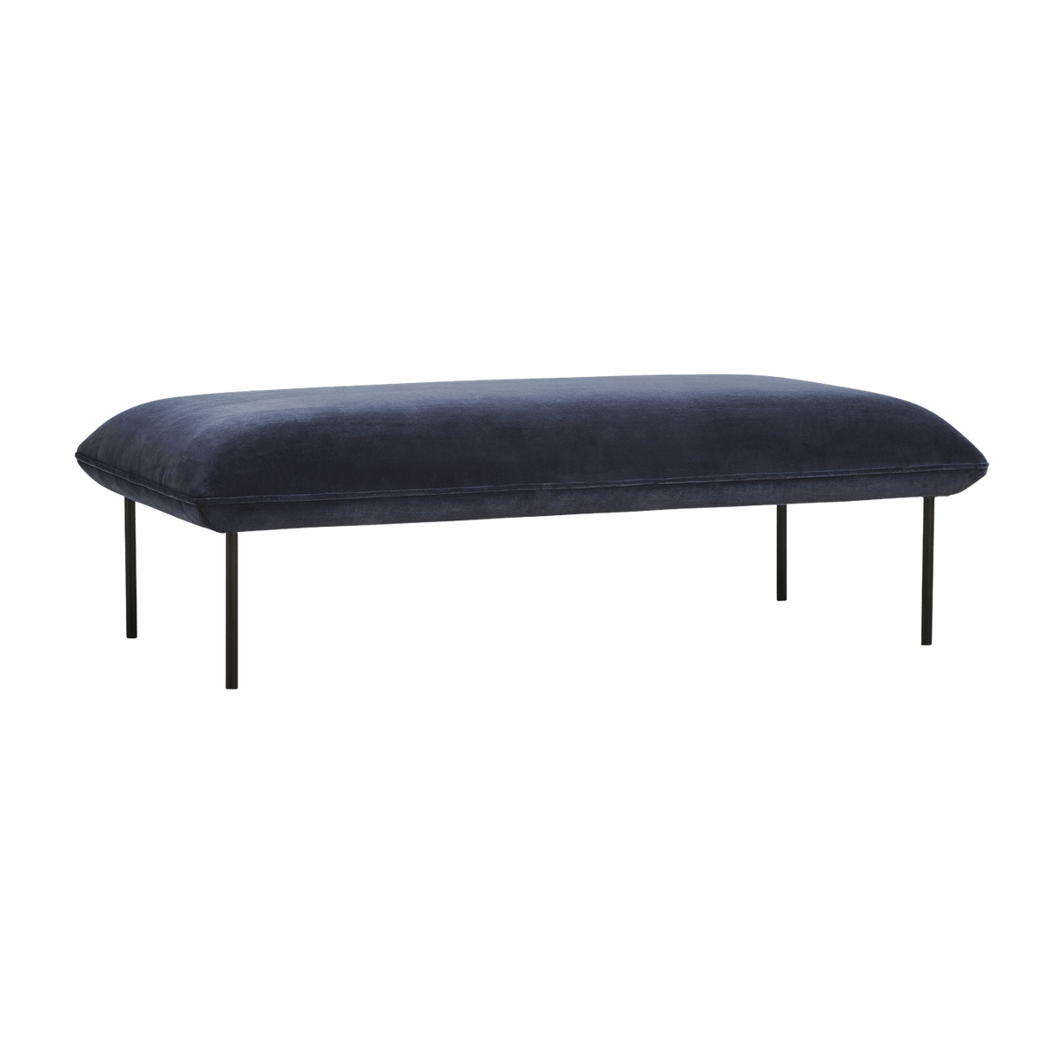 Banc en velours bleu Nakki - Woud - The Cool Republic