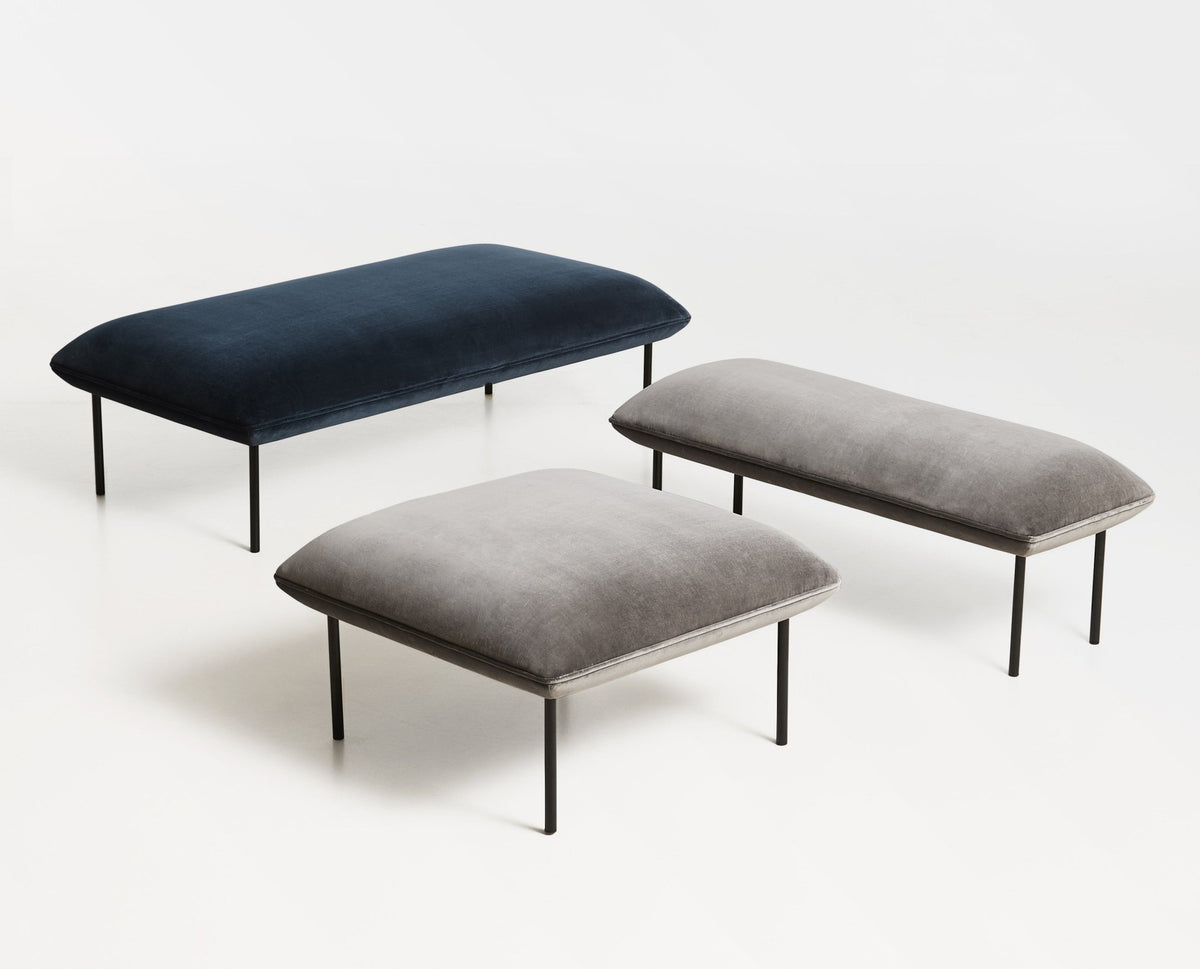 Banc en velours bleu Nakki - Woud - The Cool Republic