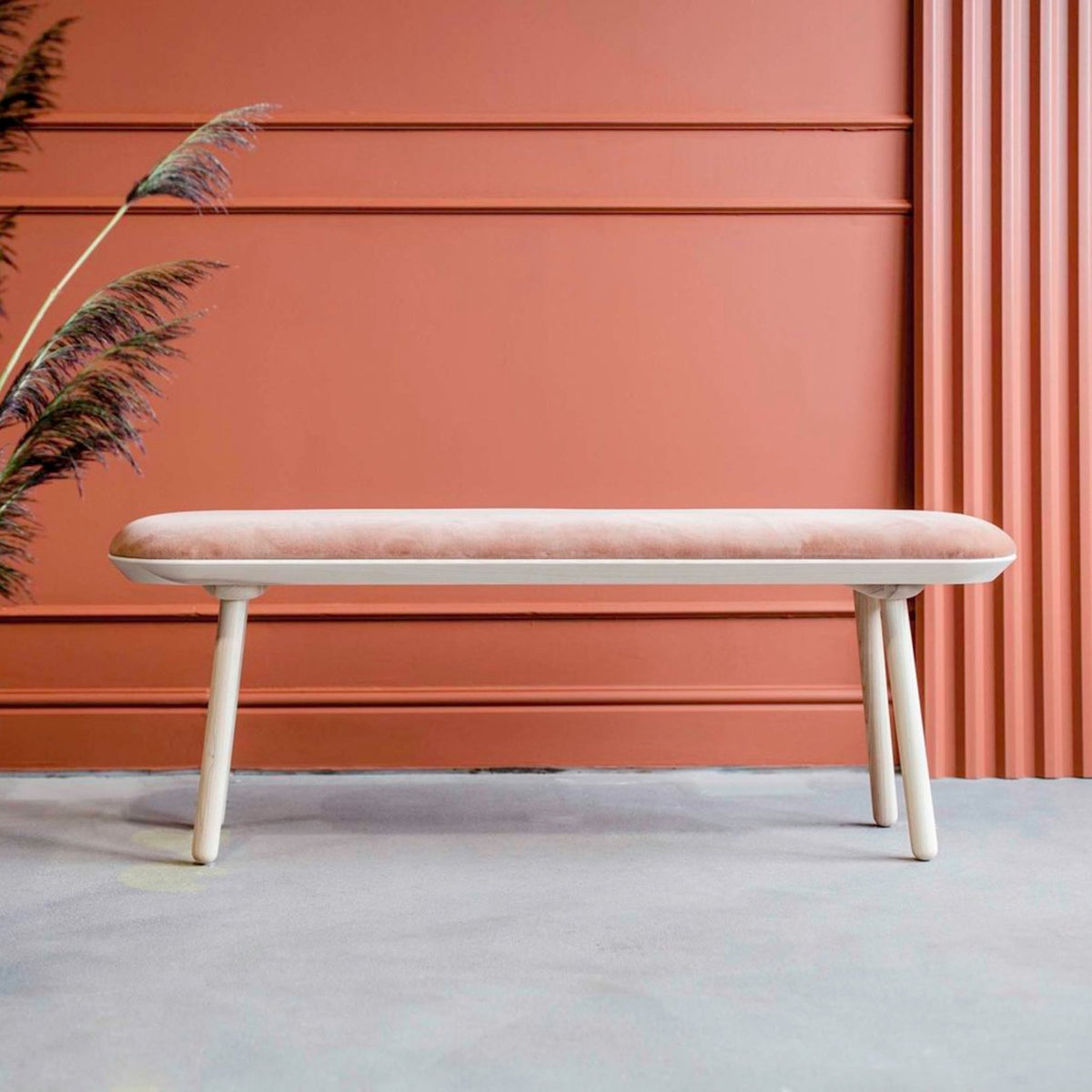 Banc en velours terracota L100 Naïve - Emko - The Cool Republic