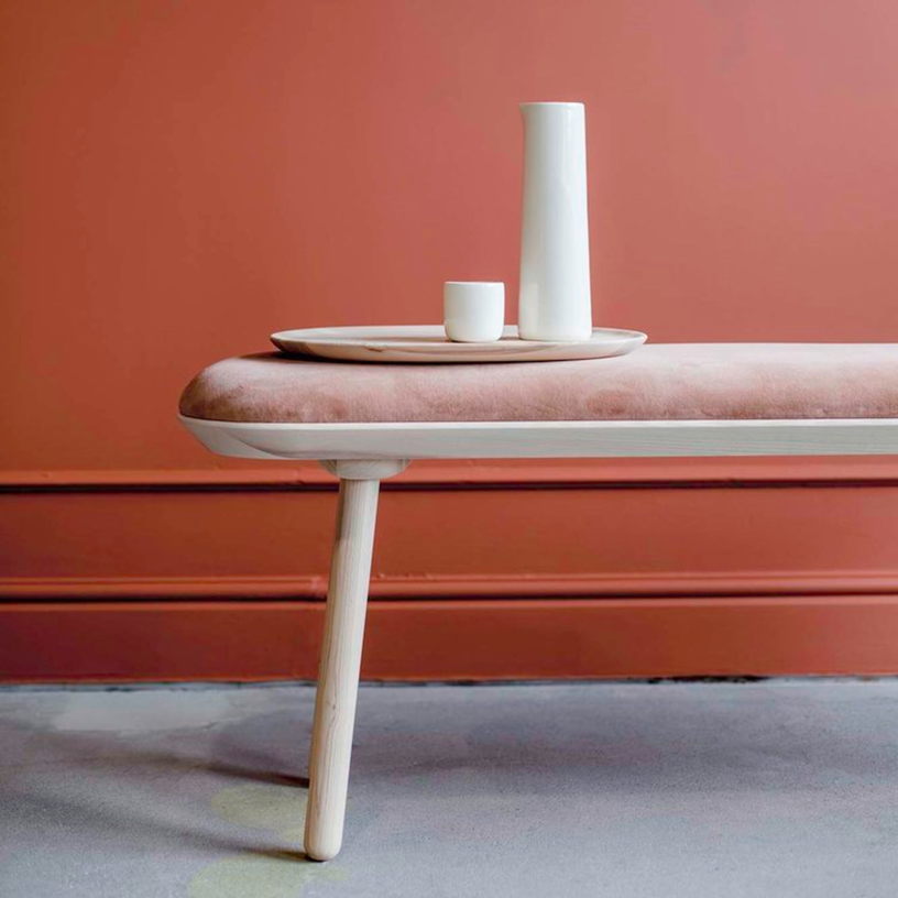 Banc en velours terracota L100 Naïve - Emko - The Cool Republic