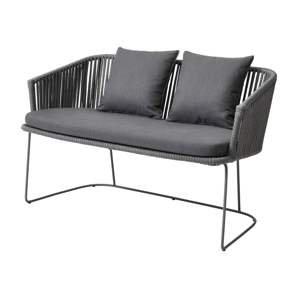 Banc gris avec coussins Moments - Cane-Line - The Cool Republic