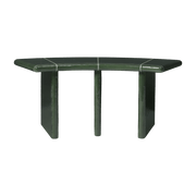 Banc incurvé en béton et fibre de verre vert 45,5x110x40cm Deya - Ferm living - The Cool Republic