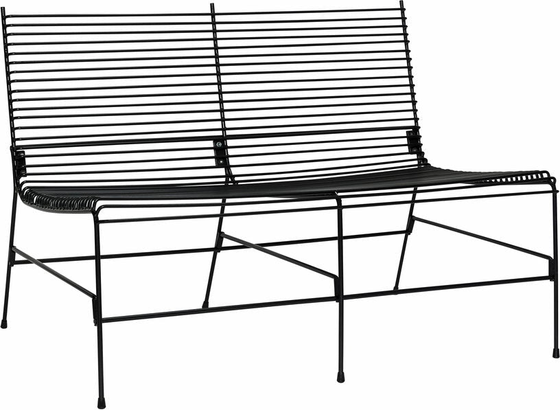 Banc noir effet cordes - Hübsch - The Cool Republic