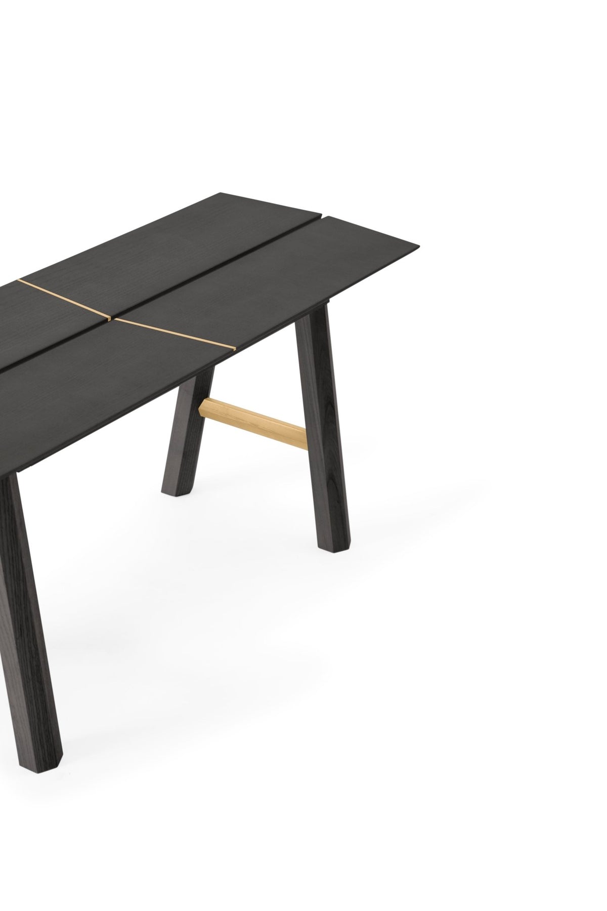 Banc noir et pieds chêne SAVIA - Woodendot - The Cool Republic