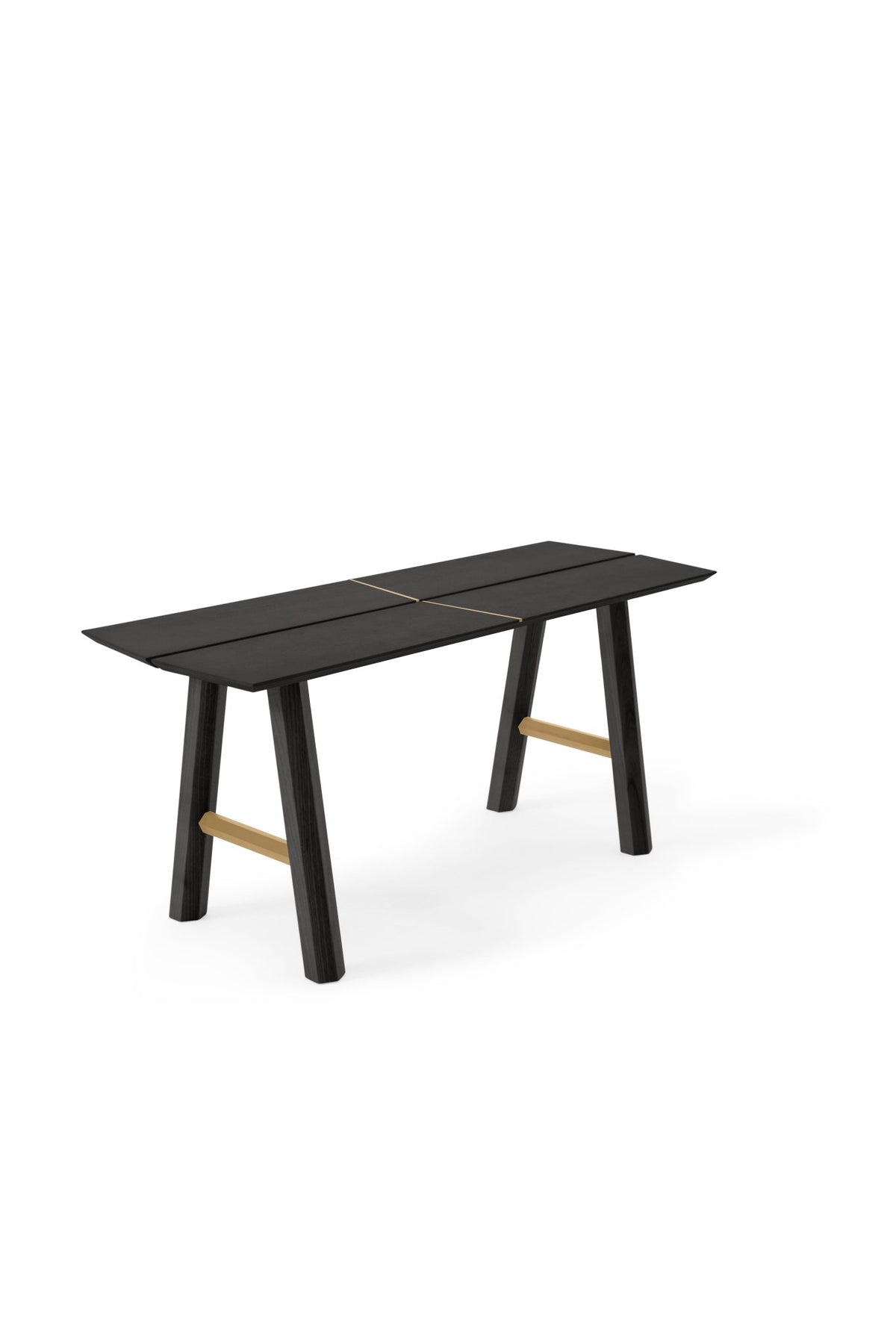 Banc noir et pieds chêne SAVIA - Woodendot - The Cool Republic