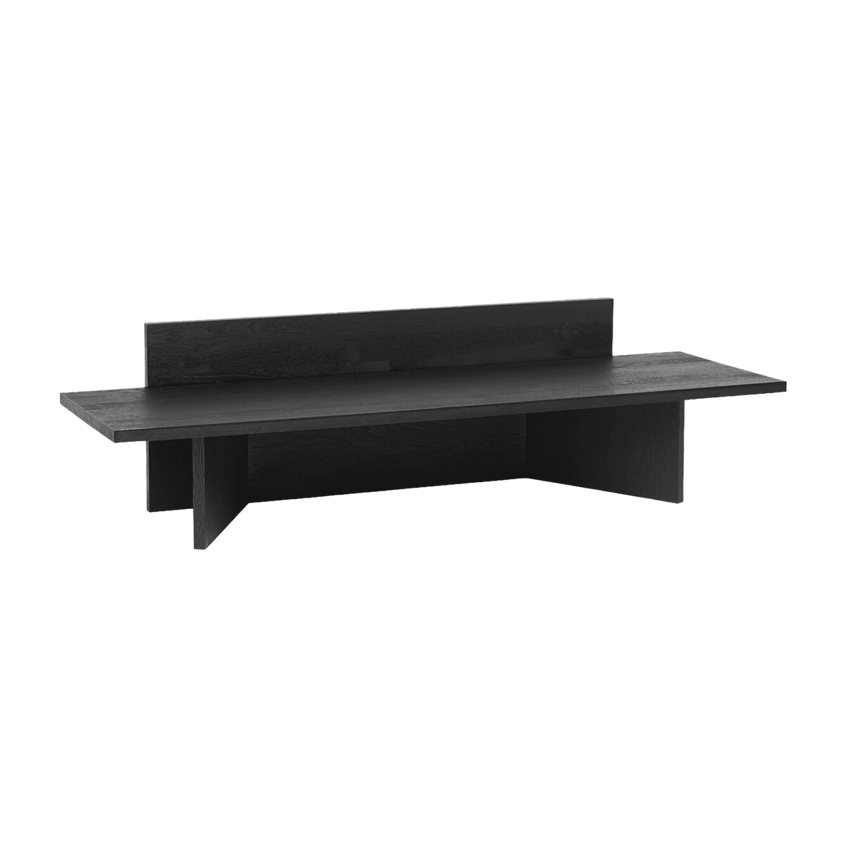 Banc oblique en chêne massif noir - Ferm Living - The Cool Republic