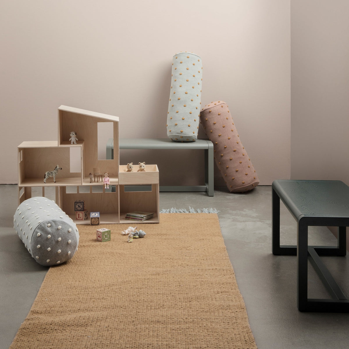 Banc pour enfant bleu Petit Architecte - Ferm Living - The Cool Republic