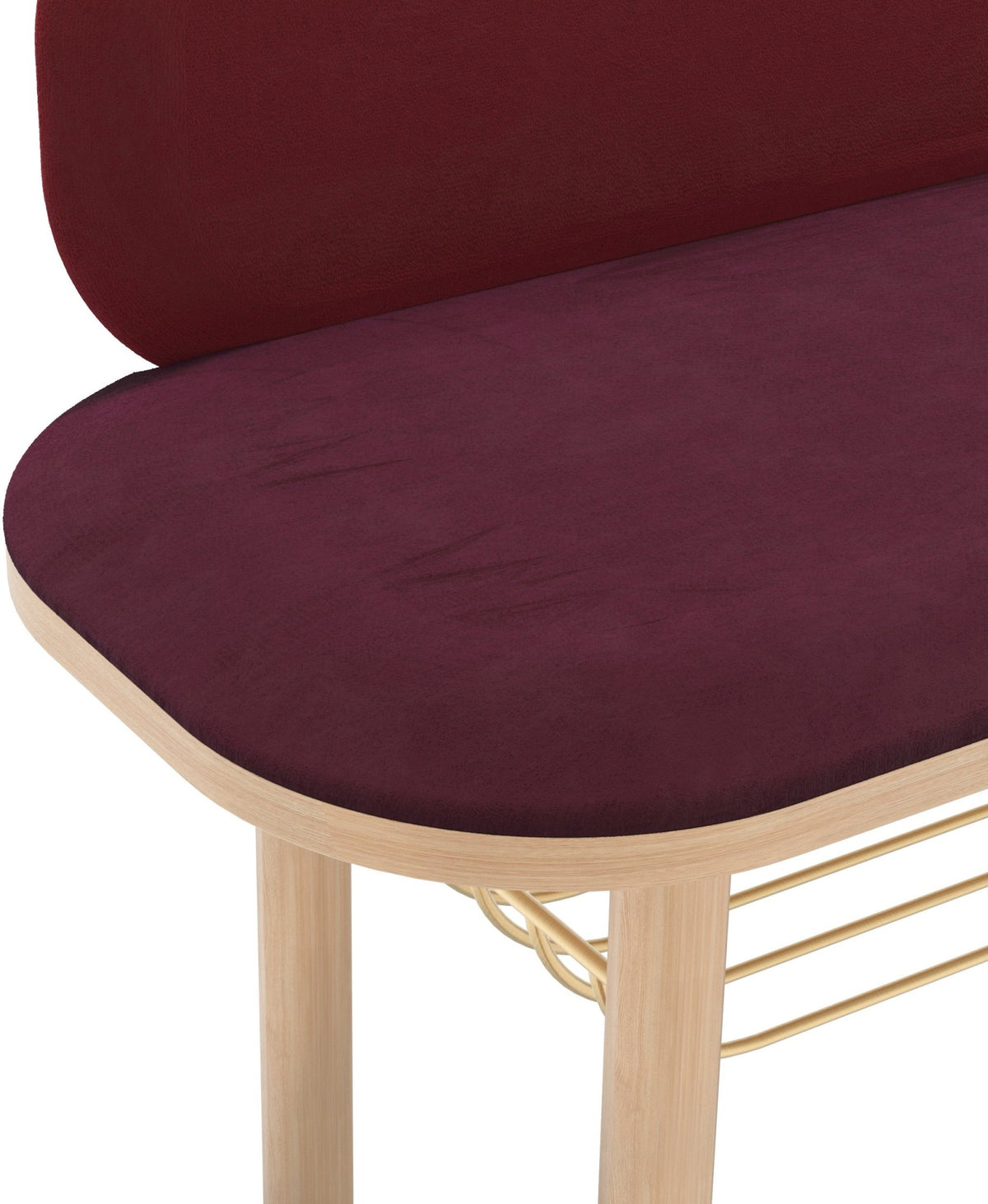 Banc velours rouge avec dossier Eustache - Hartô - The Cool Republic