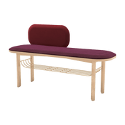 Banc velours rouge avec dossier Eustache - Hartô - The Cool Republic
