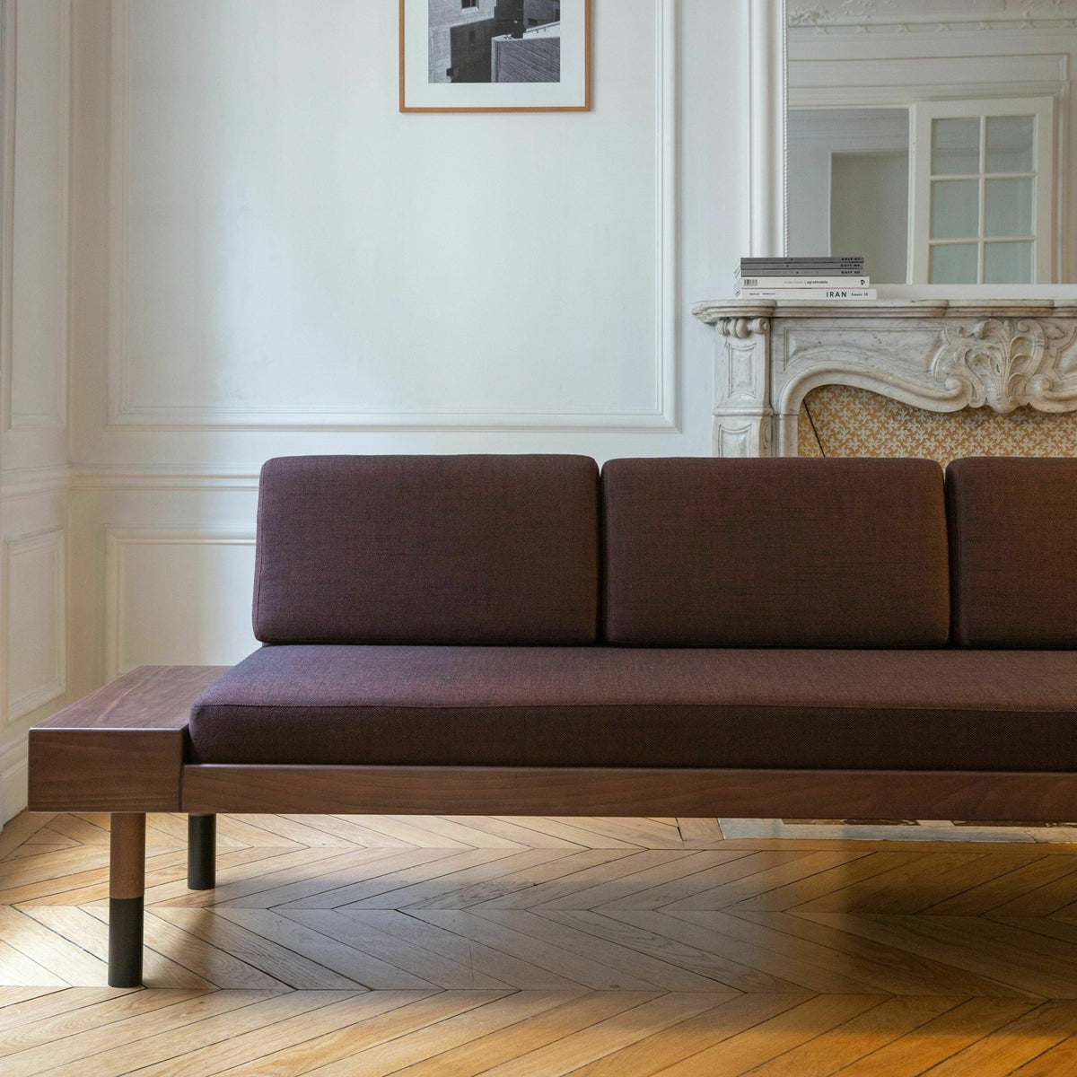 Banquette en laine bordeaux Mid - Kann Design - The Cool Republic