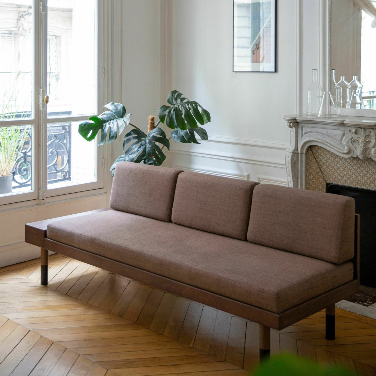 Banquette en laine marron Mid - Kann Design - The Cool Republic