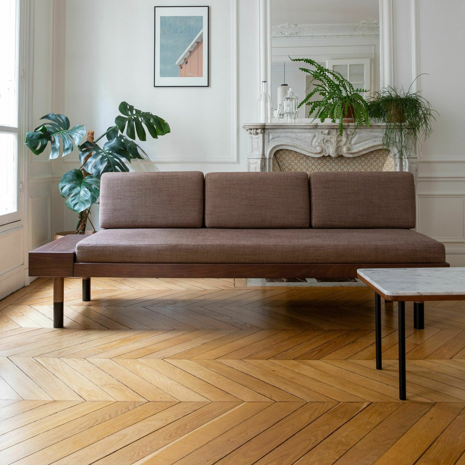 Banquette en laine marron Mid - Kann Design - The Cool Republic