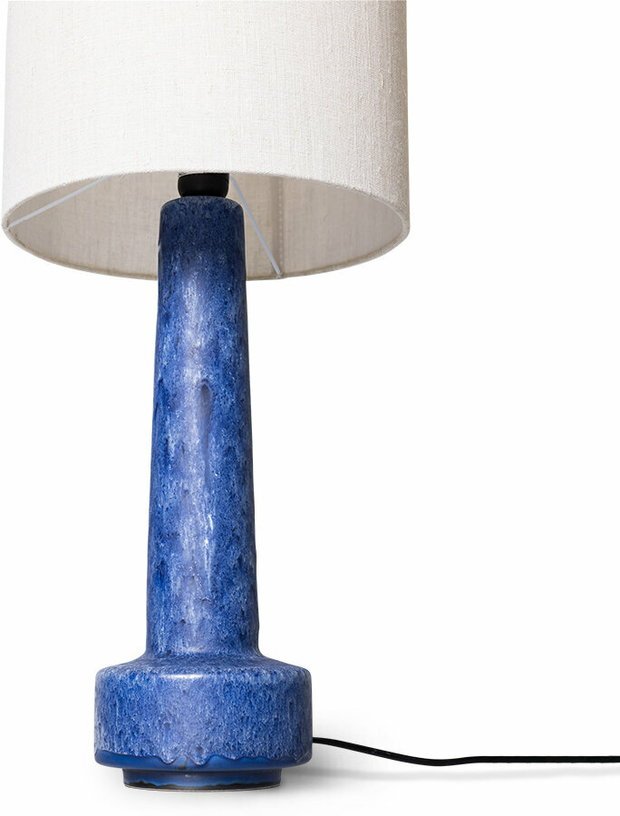 Base de lampe rétro en grès bleu - HKLIVING - The Cool Republic
