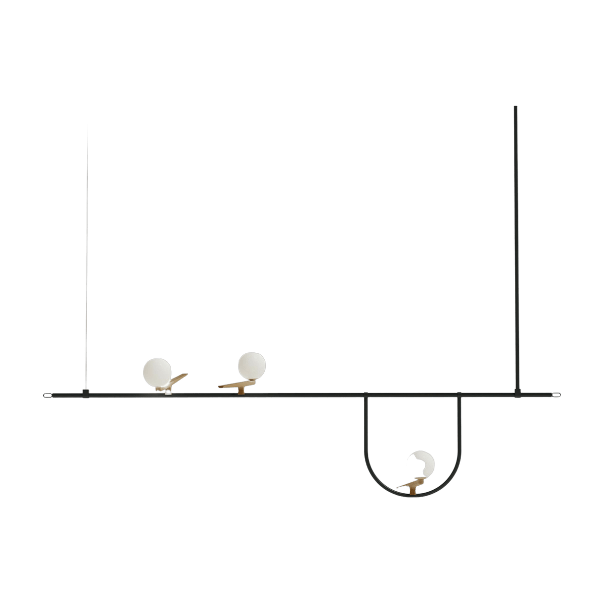 Basse suspension noire Yanzi - Artemide - The Cool Republic