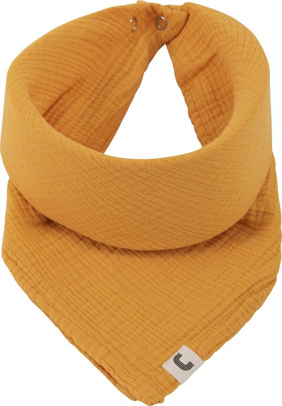 Bavoir en gaze de coton jaune tournesol Les Petits - The Cool Republic - The Cool Republic