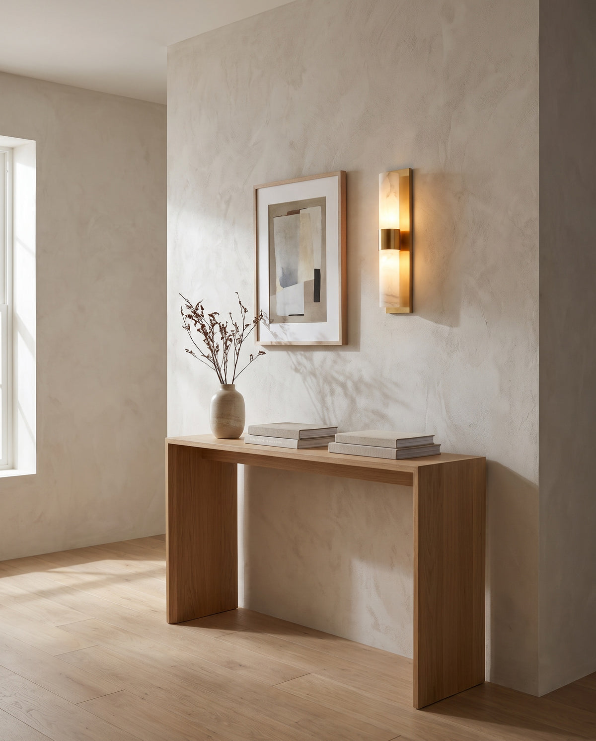 Applique murale en acier laiton vieilli 12x53cm Stowe - Hudson Valley Lighting en situation